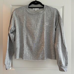 Spiritual Gangster Light Gray Cropped Crew Sweatshirt